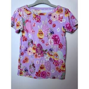 Posh peanut baby girl bamboo pink Easter egg baby chick pajama top 18-24 months
